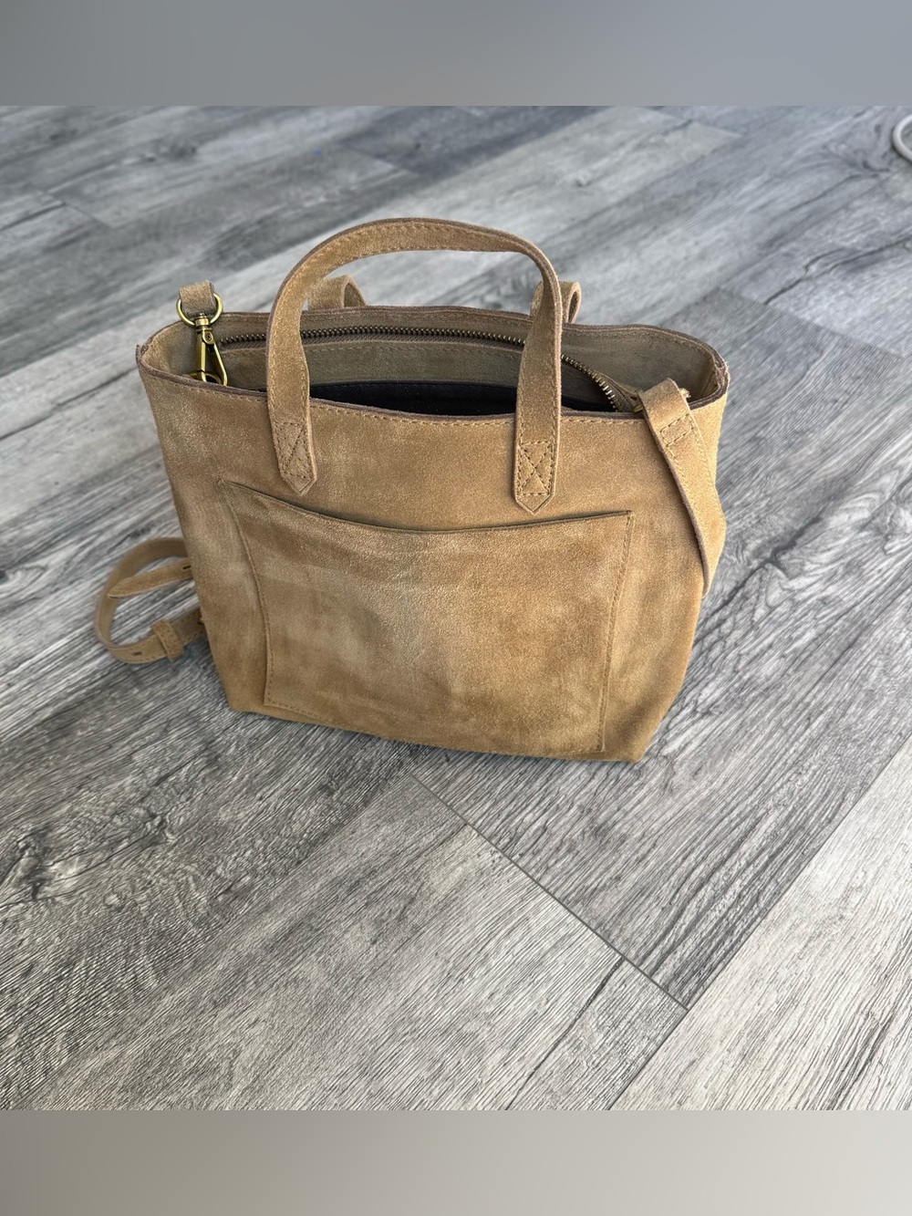 Madewell Transport Suede Crossbody Tote